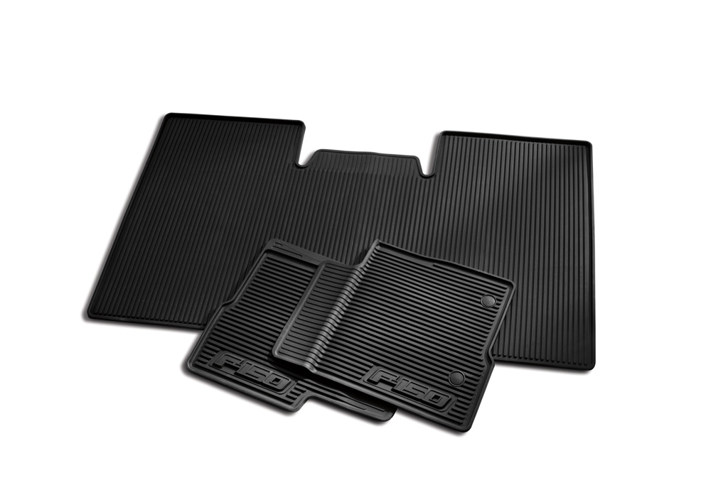 F 150 2010 2014 w Subwoofer 3pc All Weather Rubber Floor Mats